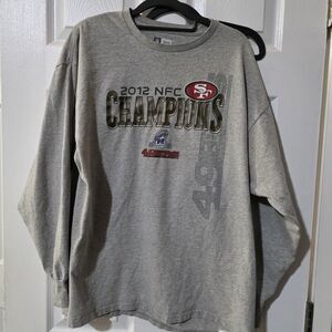 gray San Francisco 49ers 2012 NFC Champions long-sleeve shirt. 